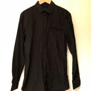 Zara Mens Black button up Shirt - Medium